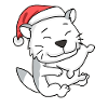 Burmilla Cat Christmas Sleep Tired