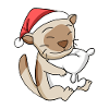 Burmese Cat Christmas Sleep Tired