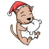 Mignon chat Noël sommeil fatigué