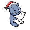 Hippopotame Noël