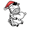 Zèbre Noël Sommeil Sommeil Sommeil