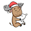 Moose Christmas Sleep Sleep Sleep