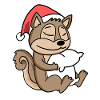 Écureuil Noël Sommeil Sommeil