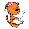 Tigre Noël Sommeil Sommeil Sommeil