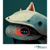Lazy robot shark