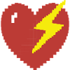 Heart Flash Pixel Gamer Gift