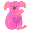 Cute pink koala