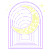 Crescent Pastel Goth Moon Witchy