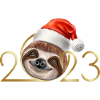 2023 New Year's Eve sloth
