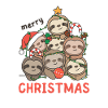 Sloth Christmas Tree Merry Christmas
