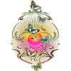 Butterflies Flourishes Tendrils Sun Pattern
