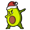 Avocado Christmas Santa Claus