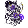 lila und blaue Blume
