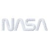 NASA Logo White Embroidery