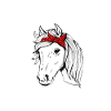 Horse with snowflakes