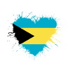 Bahamas Heart Flag