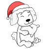 Poodle Dog Christmas Sleep Tired