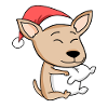 Chihuahua Dog Christmas Sleep Tired