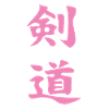 Kendo Kanji design in pink