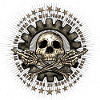 Skull With Middle Fingers