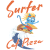Surfer Cat Pizza - Chats Drôles
