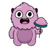 Cute Pink Monster | Funny Lollipop Chibi