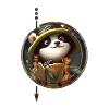 Cute panda with little fairies