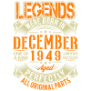 1949 Décembre Birthday Legend