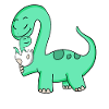 Dinosaur with baby dinosaur