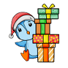 Christmas Penguin with Gifts