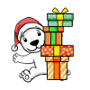 Christmas Polar Bear with Gifts