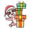 Christmas Sloth with gifts
