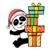 Christmas Panda with gifts