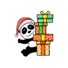 Joyeux panda de Noël
