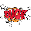 Ouch! Comic Style Bubble Graffiti Lettering
