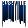 Nashville Skyline Midnight Blue Silhouette
