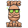 Potato with glasses