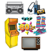 Retro Special 80s Objects 1980s