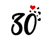 30 hearts 30th birthday anniversary