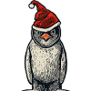 Penguin with Christmas hat