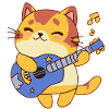 Guitarist cat