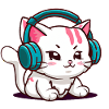 Cute cat wearing Headphones