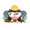 Mole troop with sunglasses