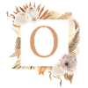 Customizable design, monogram, letter O