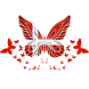 Danemark Flag Papillons