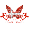 Danemark Flag Papillons