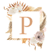 Personalisierbares Design, Monogramm, Buchstabe P