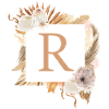 Customizable design, monogram, letter R