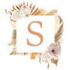 Customizable design, monogram, letter S