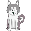 Dog Cartoon Amazing Siberian Husky